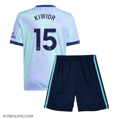 Camiseta Arsenal Jakub Kiwior #15 Tercera Equipación para niños 2024-25 manga corta (+ pantalones cortos)